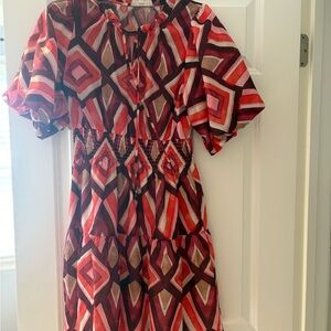 THML Geometric Patterned Dress size S-never wrinkles!